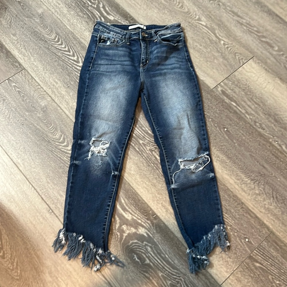 Kancan stretch fringe jeans size 27
